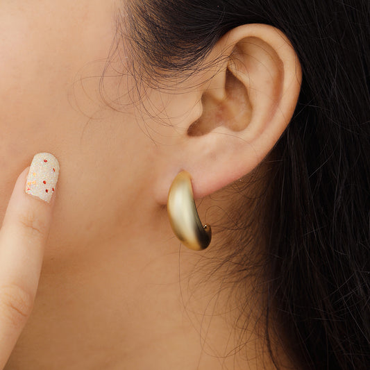 Golden Crescent Hoops