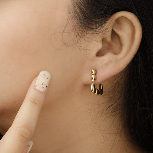 Sculpted Gold Earrings