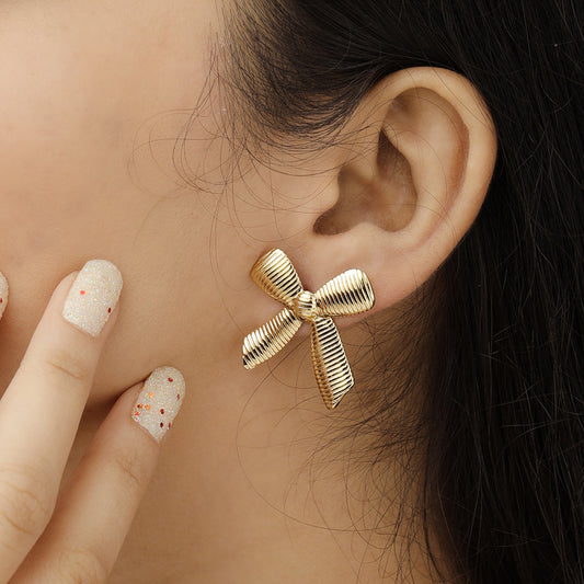 Gold Ribbon Earrings