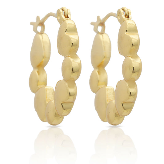 Golden Hearts Hoop Earrings