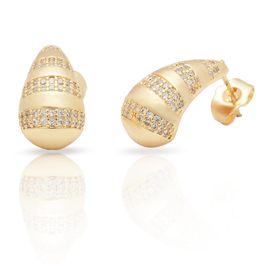 Golden Glimmer Drop Earrings