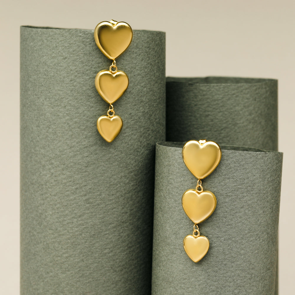 Heartline Dangle Earrings