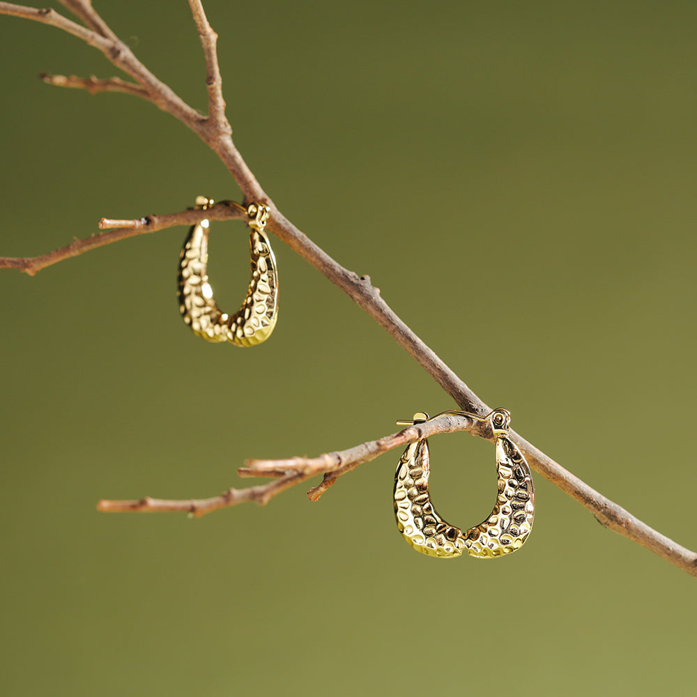 Molten Dusk Hoop Earrings