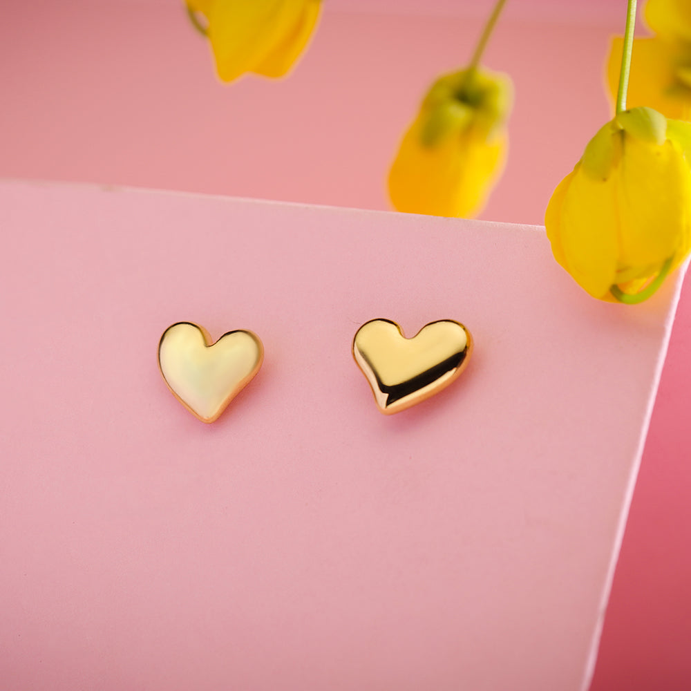 Golden Heartbeat Studs