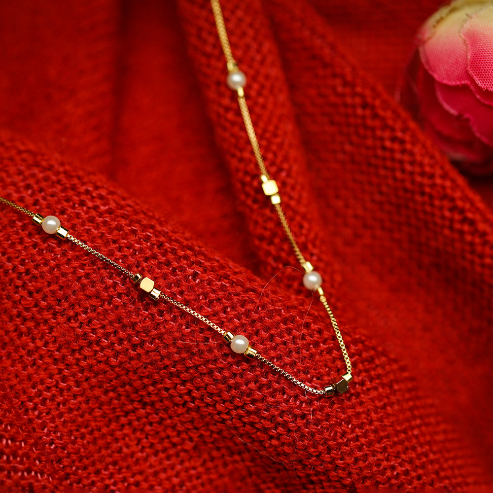 Pearled Cube Necklace