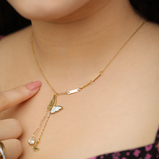Butterfly Lariat Necklace