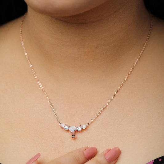 Rose Quartz Cascade Necklace