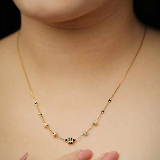 Obsidian Spark Necklace