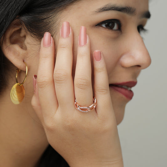Twisted Rose Sparkle Ring