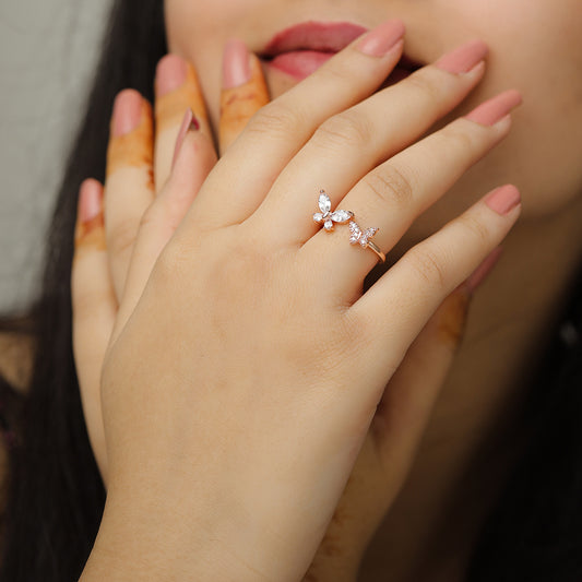 Twin Butterfly Ring