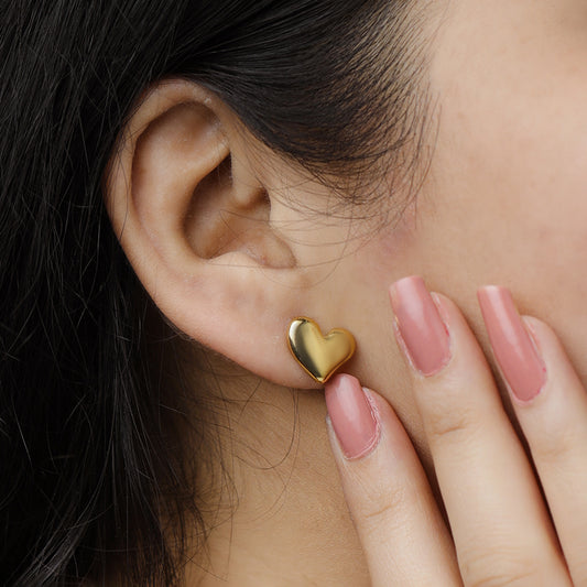 Golden Heartbeat Studs