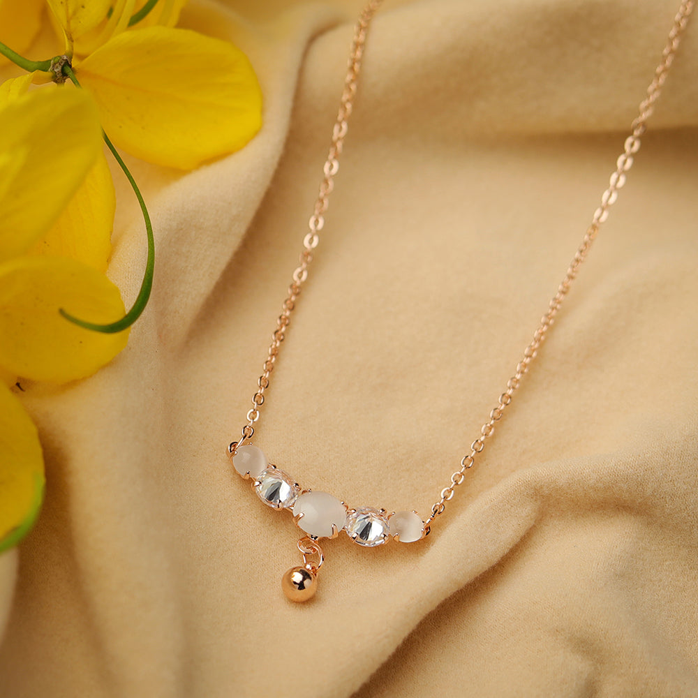 Rose Quartz Cascade Necklace