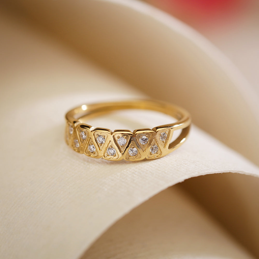 Golden Hearts Harmony Ring