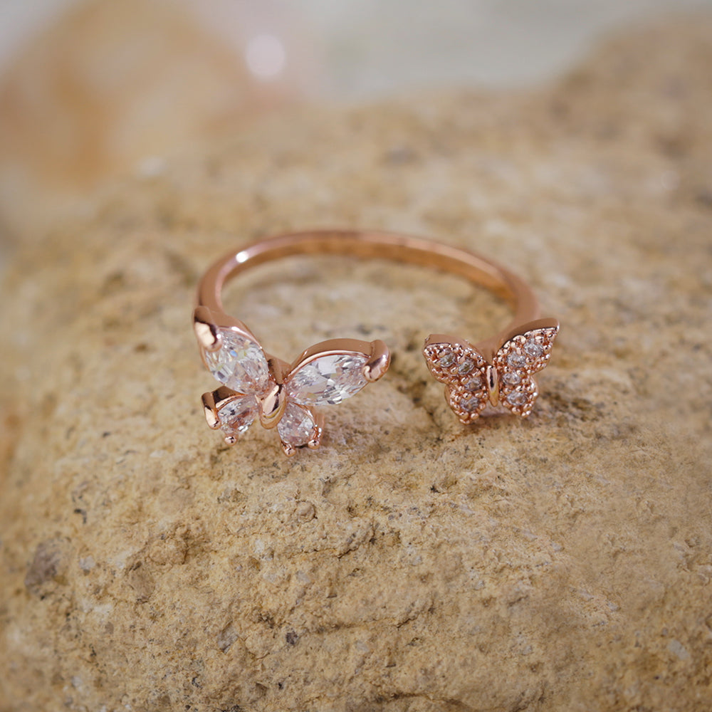 Twin Butterfly Ring