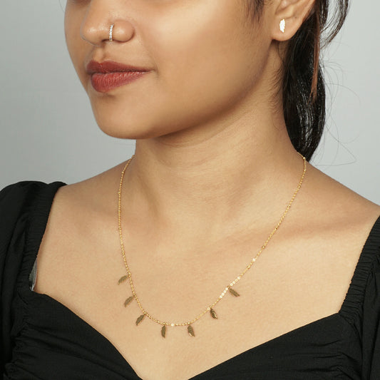 Feather Cascade Necklace