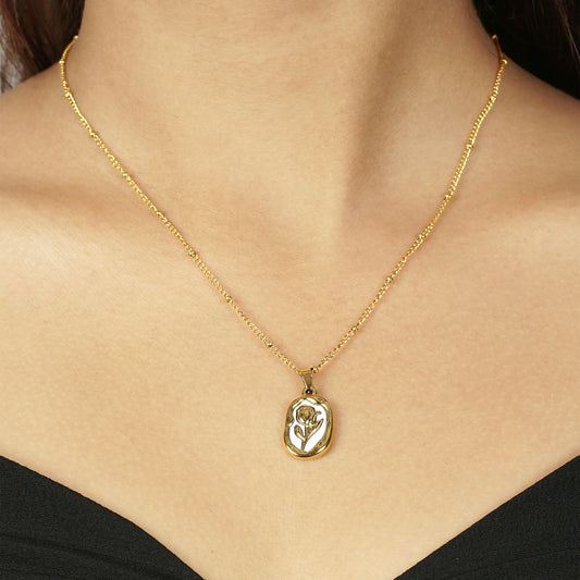 Floral Embrace Pendant Necklace