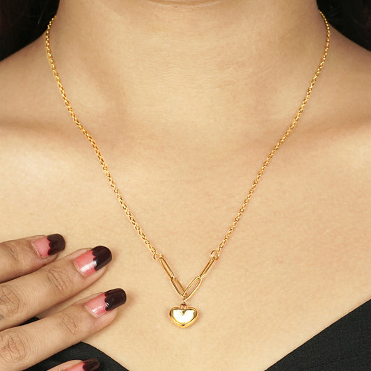 Gold and Shell Heart