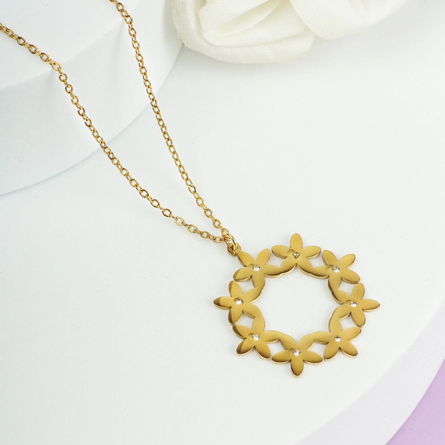 Golden Floral Necklace