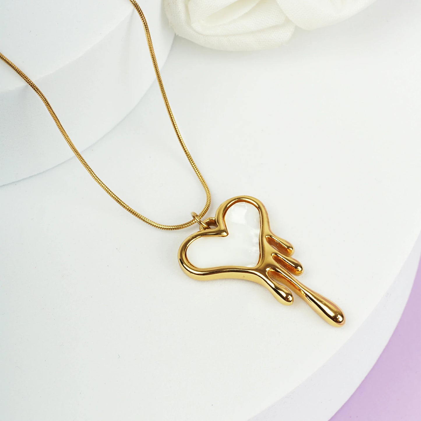 Melting Heart Pendant Necklace