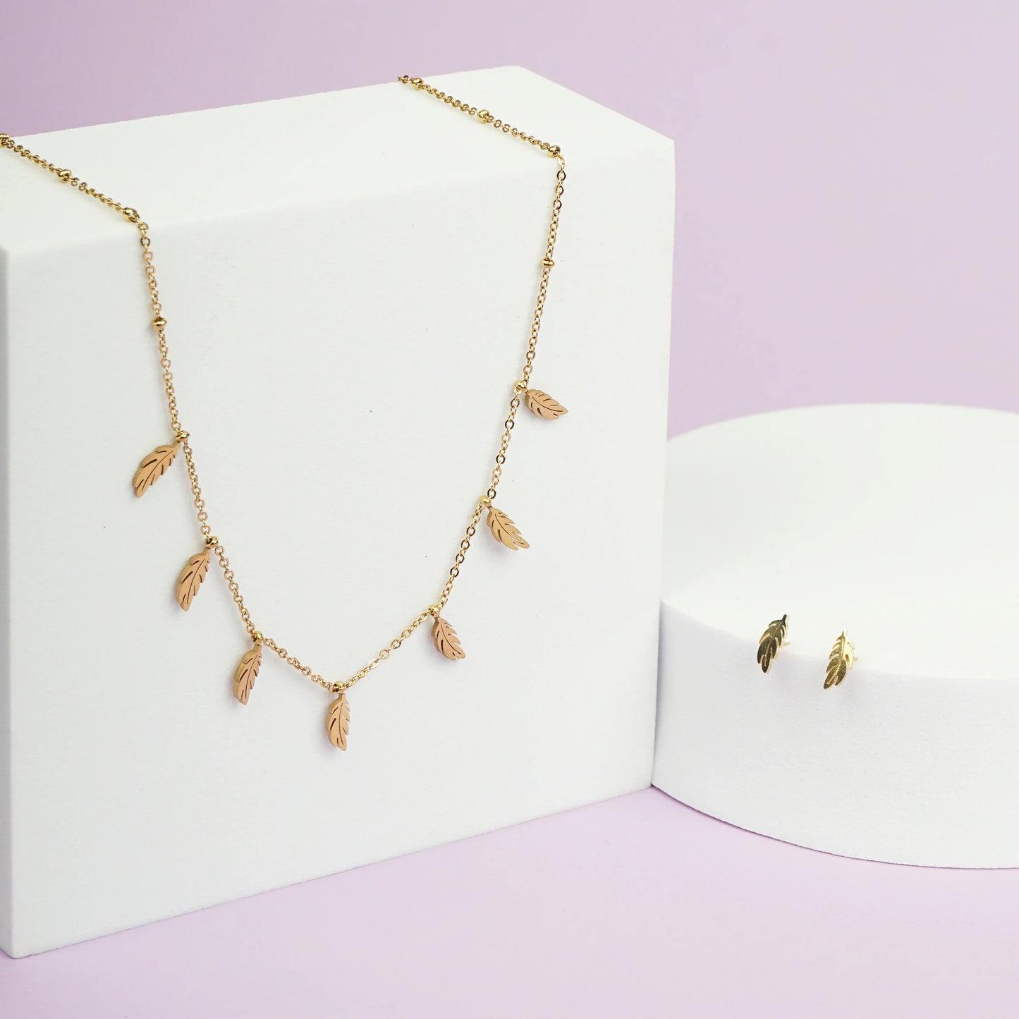 Feather Cascade Necklace