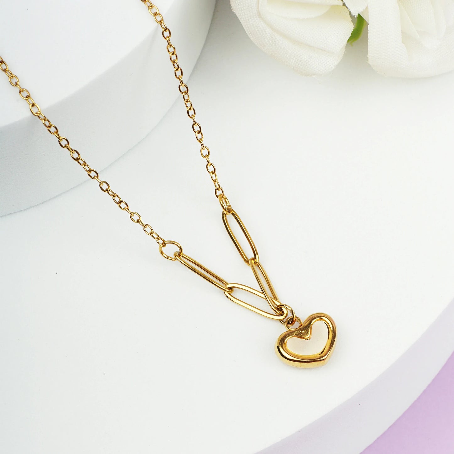 Gold and Shell Heart