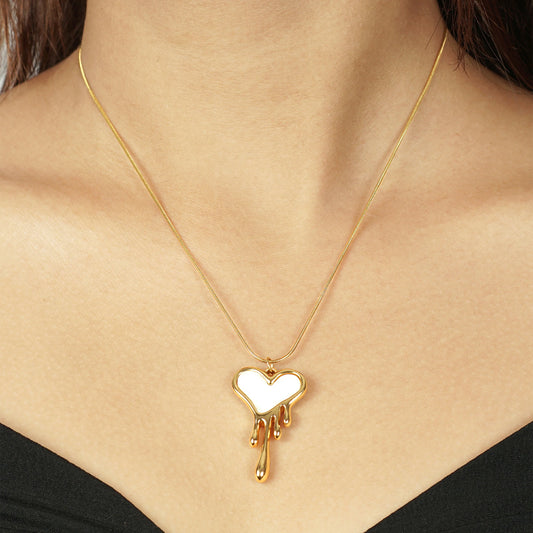 Melting Heart Pendant Necklace