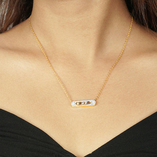 Sparkling Slider Necklace