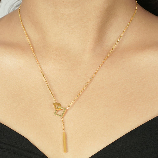 Square Bar Pendant Necklace
