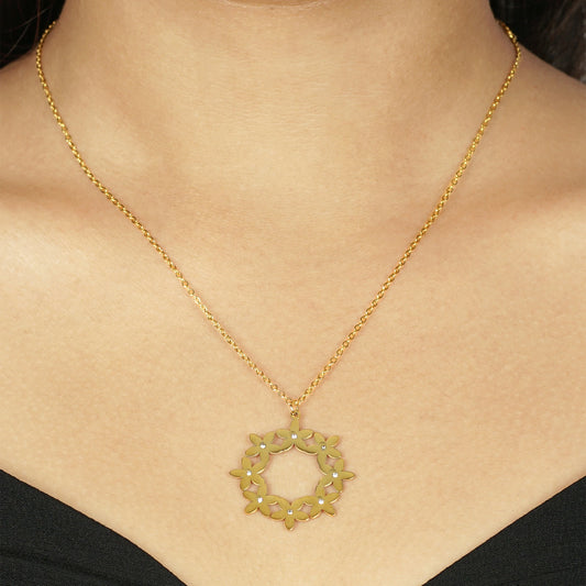Golden Floral Necklace