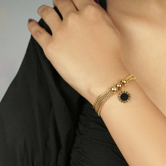 Golden Roman Charm Bracelet