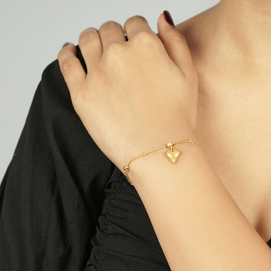 Aurora Heart Pendant Bracelet