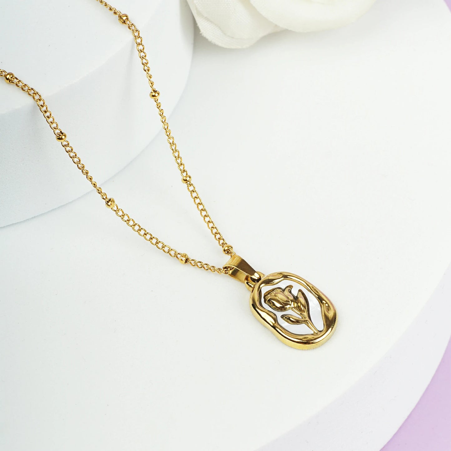 Floral Embrace Pendant Necklace