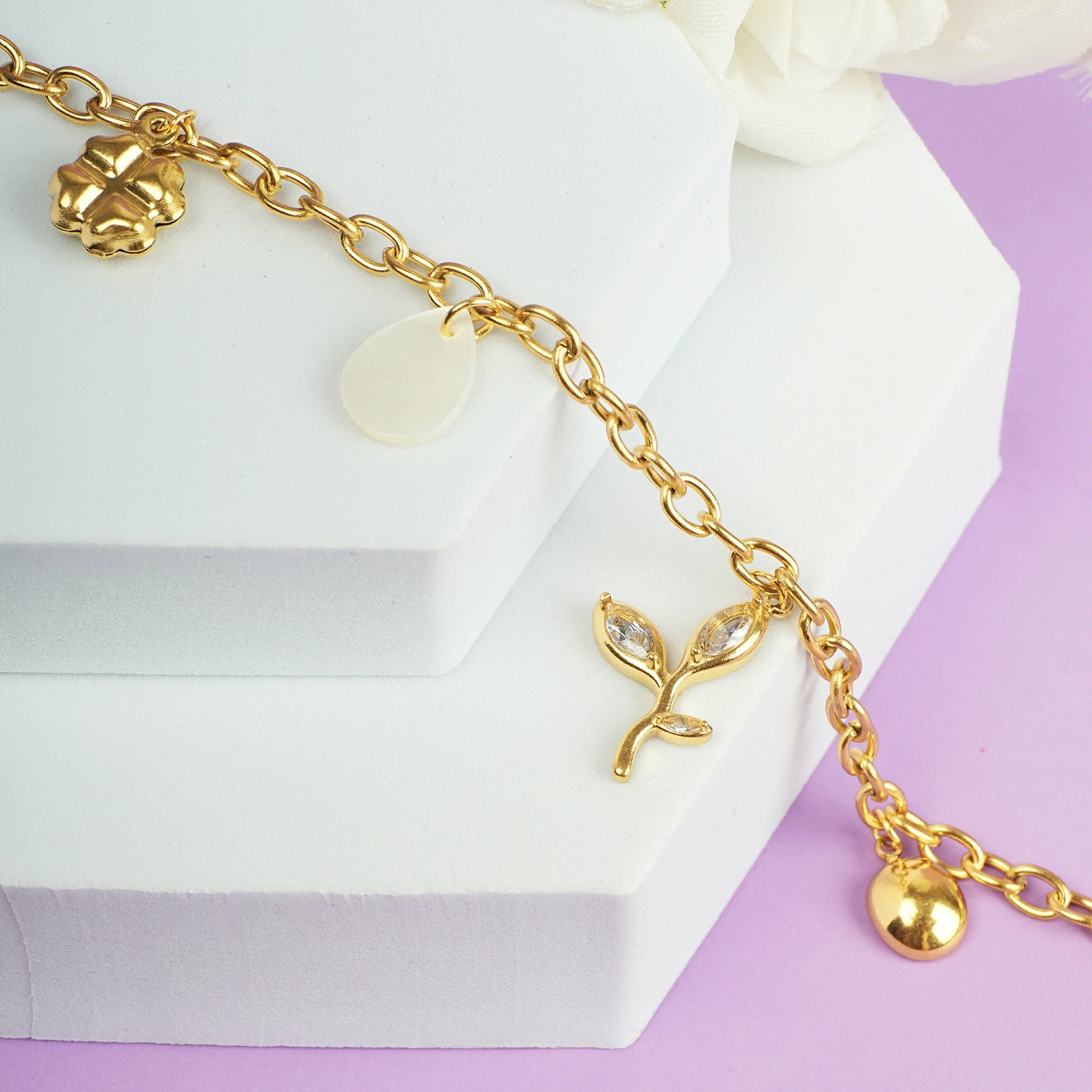 Golden Aura Charm Bracelet