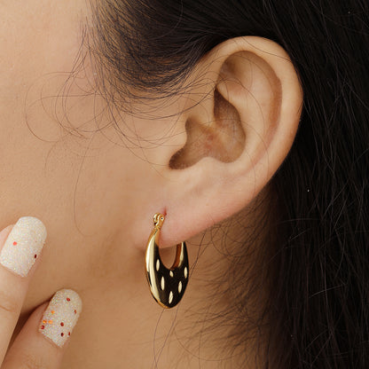 Golden Wave Dome Earrings