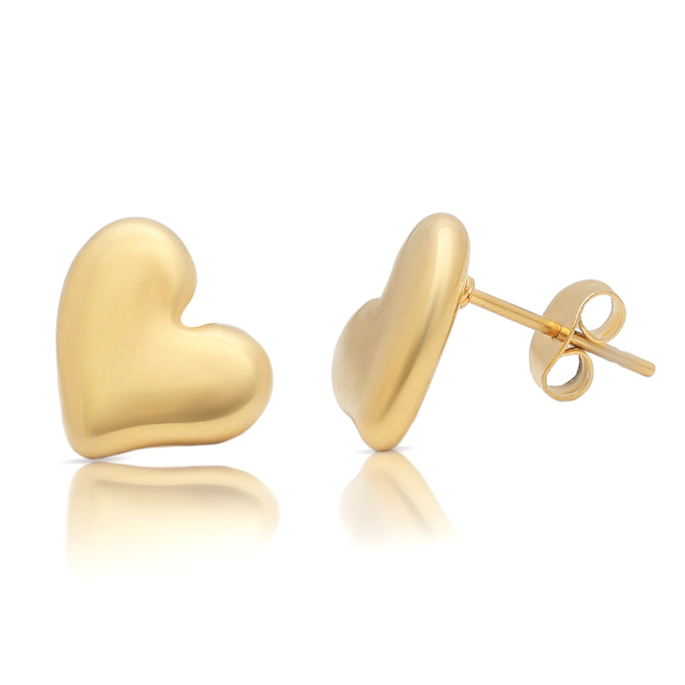 Golden Heartbeat Studs