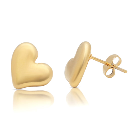 Golden Heartbeat Studs