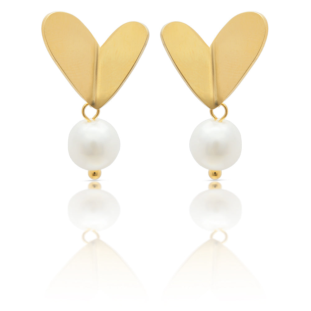 Golden Heart Pearl Drops