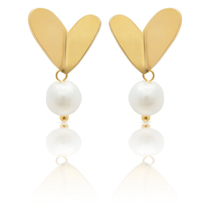 Golden Heart Pearl Drops