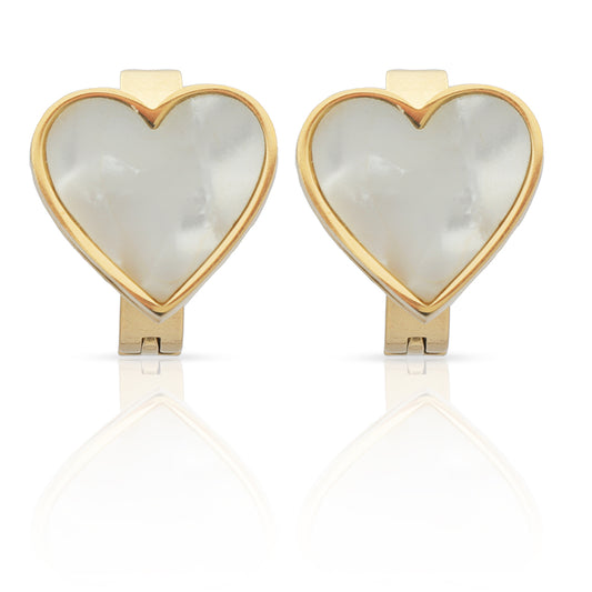 Lustrous Heart Studs