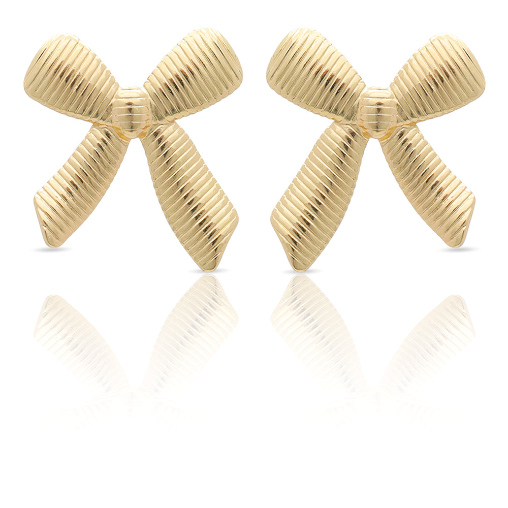 Gold Ribbon Earrings