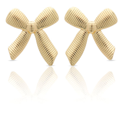 Gold Ribbon Earrings