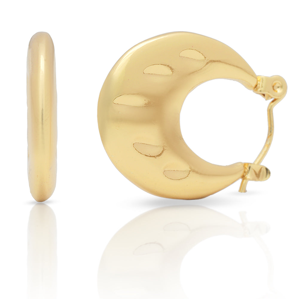 Golden Wave Dome Earrings