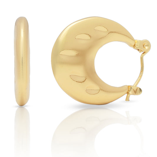 Golden Wave Dome Earrings