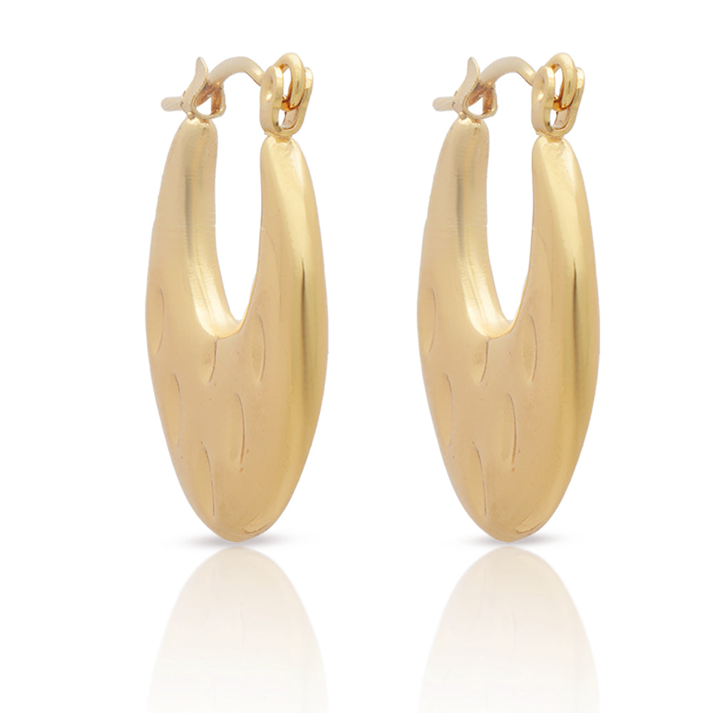 Golden Wave Dome Earrings