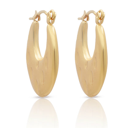 Golden Wave Dome Earrings