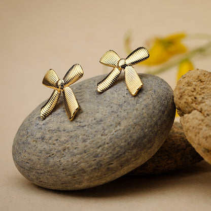 Gold Ribbon Earrings