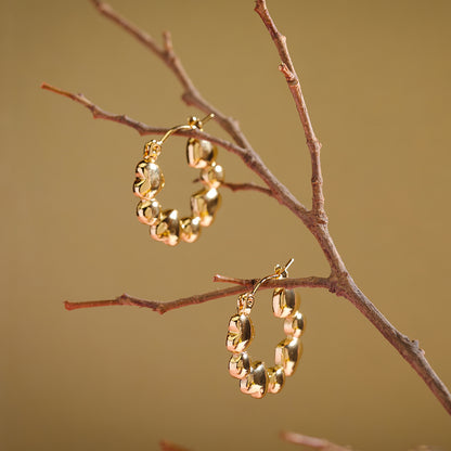 Golden Hearts Hoop Earrings