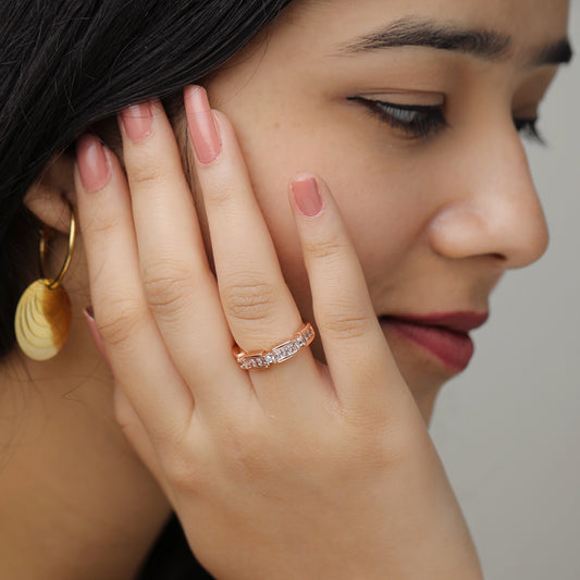 Crystal Row Ring