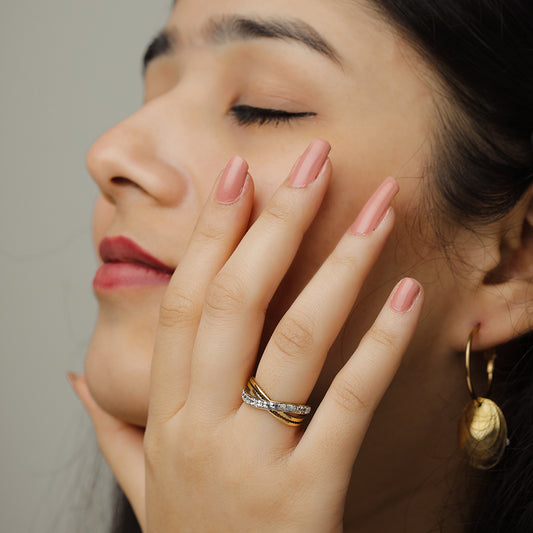 Golden Twist Ring