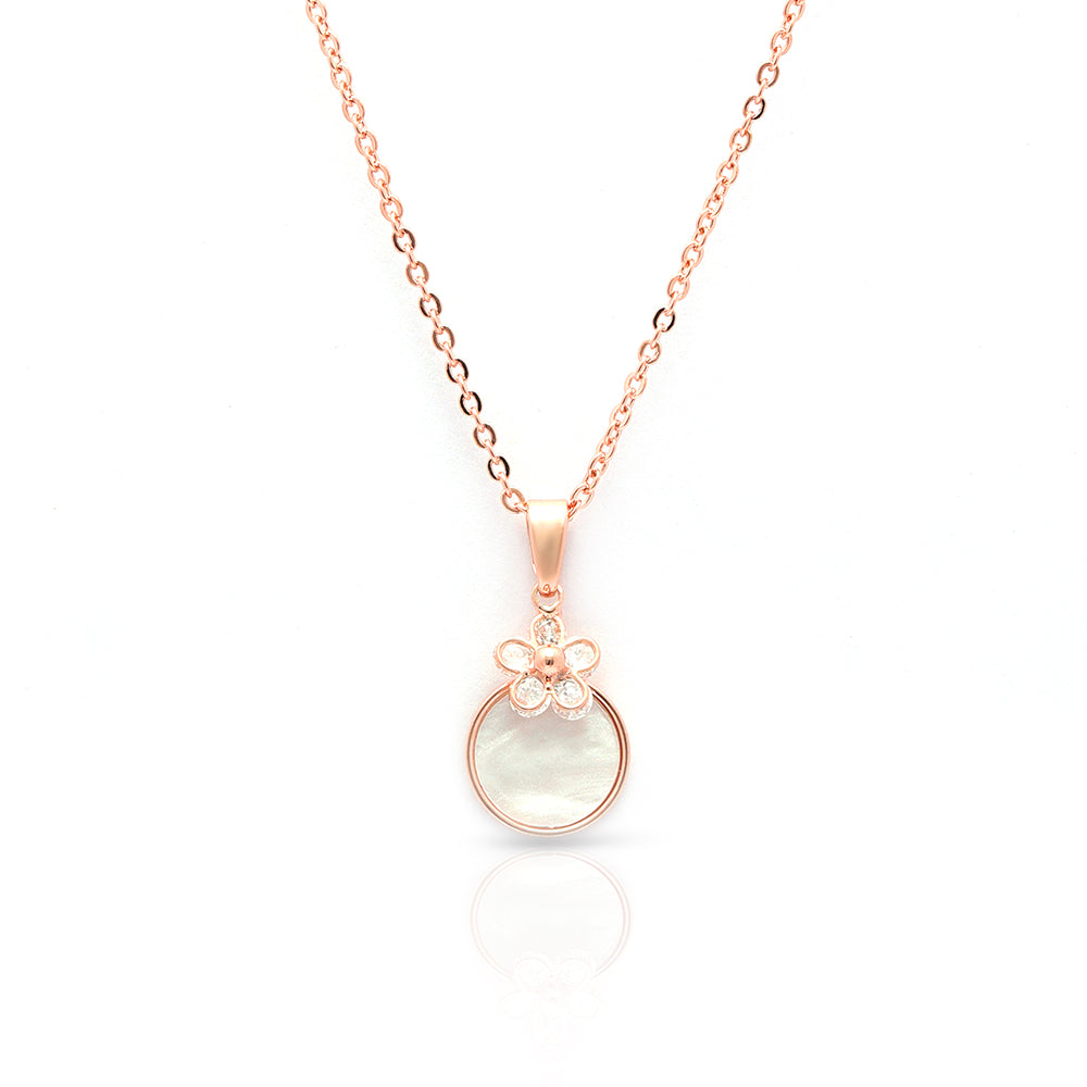 Mother-of-Pearl Blossom Necklace